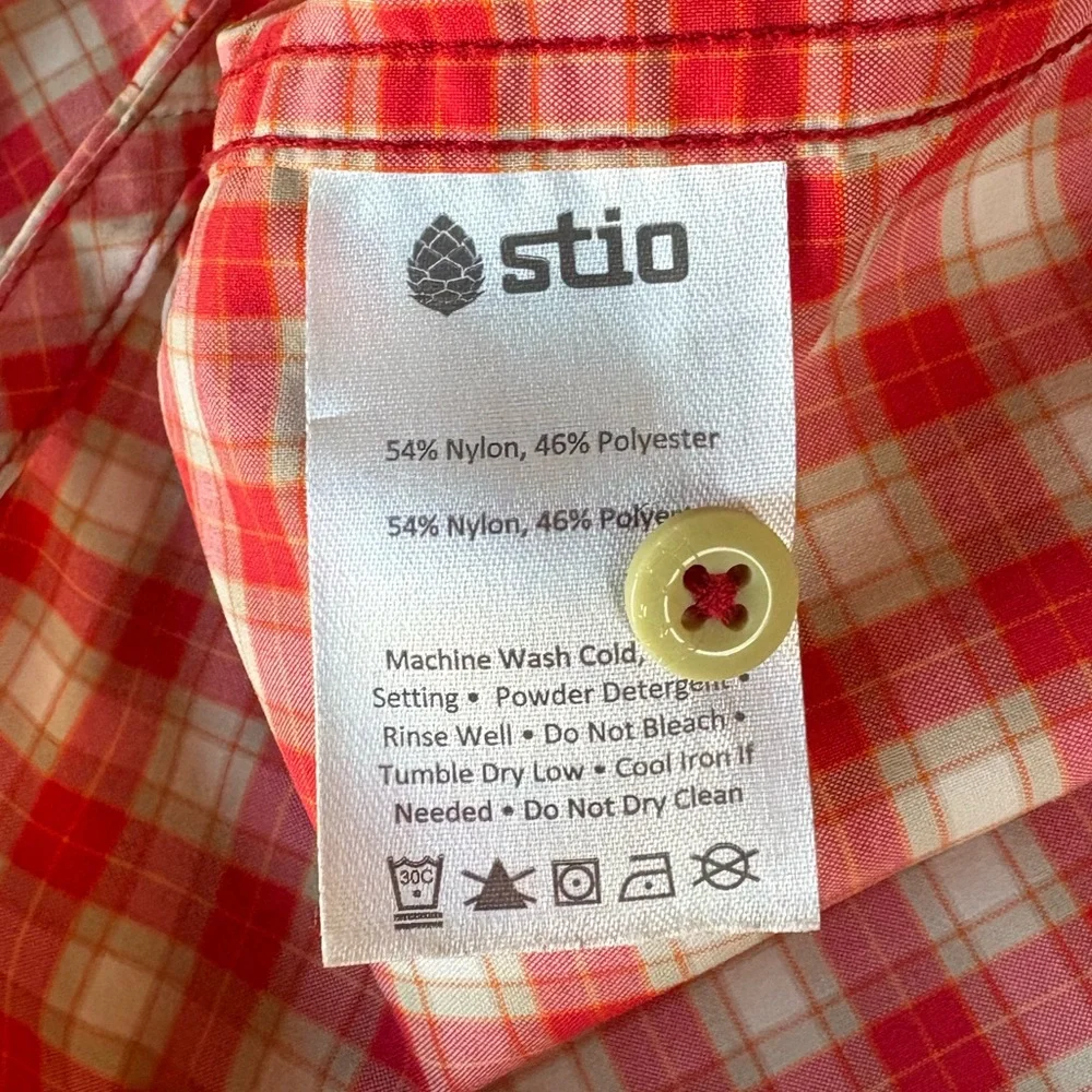 Stio Red and White Plaid Shirt - Picture 8 of 8